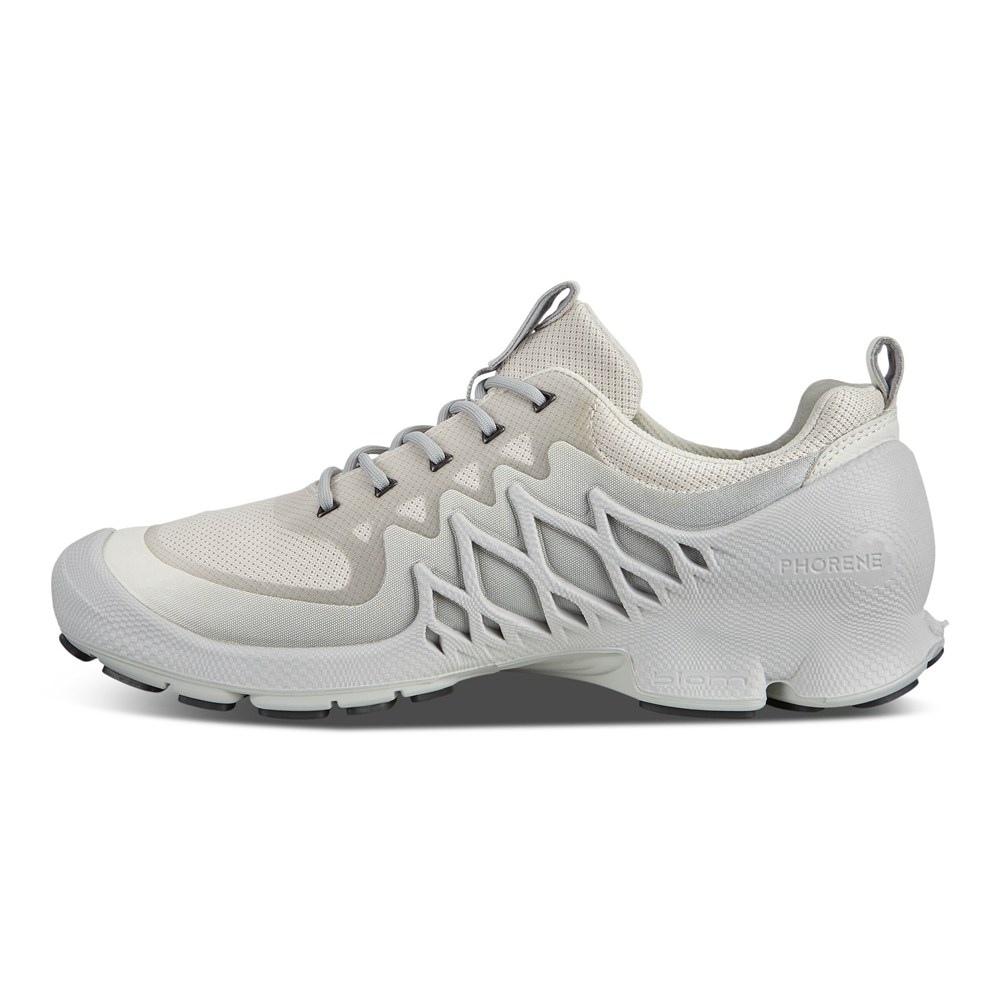 Tenis De Montaña Hombre - ECCO Biom Aex Bajos Two-Tone - Blancos/Plateados - GNT795036